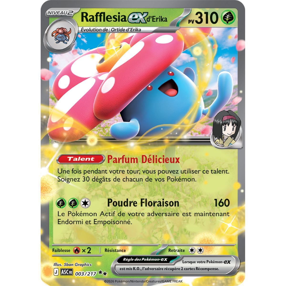 Rafflesia EXd’Erika - Double Rare 3/217 - ME02.5 - Pokémon - Méga-Évolution Héros Transcendants