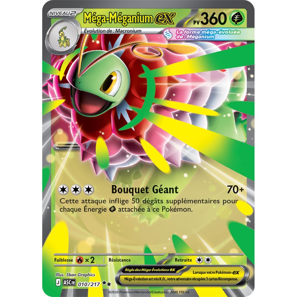 Méga-Méganium EX - Double Rare 10/217 - ME02.5 - Pokémon - Méga-Évolution Héros Transcendants