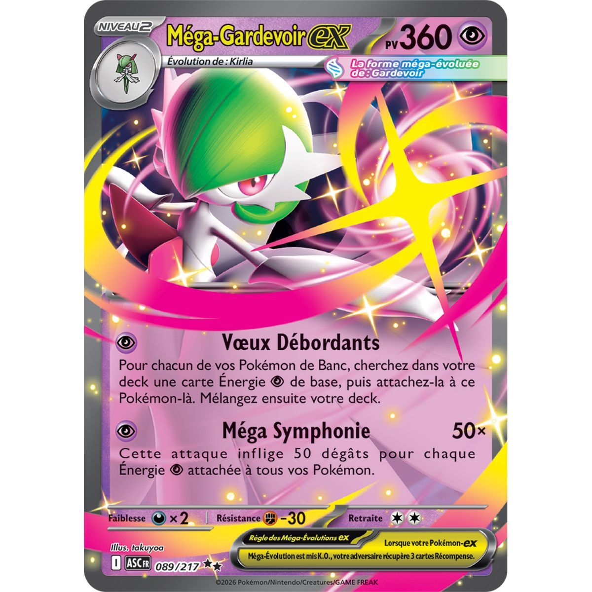 Méga-Gardevoir EX - Double Rare 89/217 - ME02.5 - Pokémon - Méga-Évolution Héros Transcendants