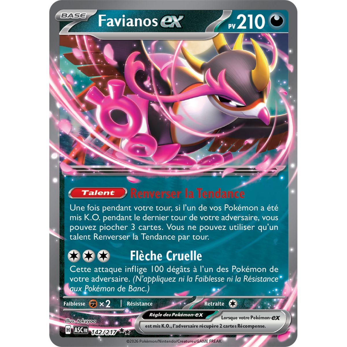 Favianos EX - Double Rare 142/217 - ME02.5 - Pokémon - Méga-Évolution Héros Transcendants