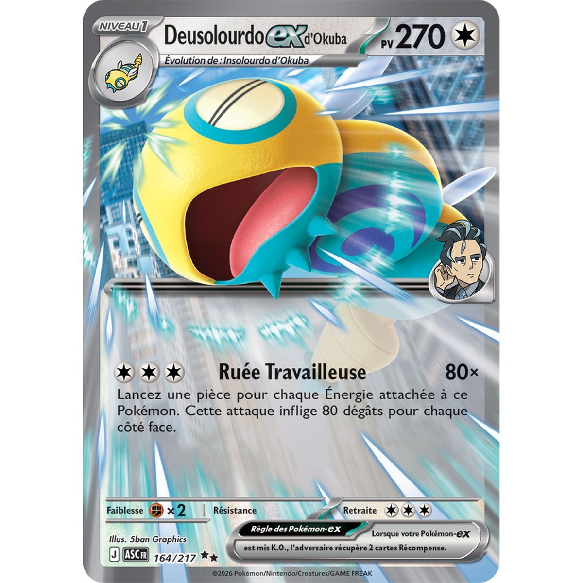 Deusolourdo EXd’Okuba - Double Rare 164/217 - ME02.5 - Pokémon - Méga-Évolution Héros Transcendants