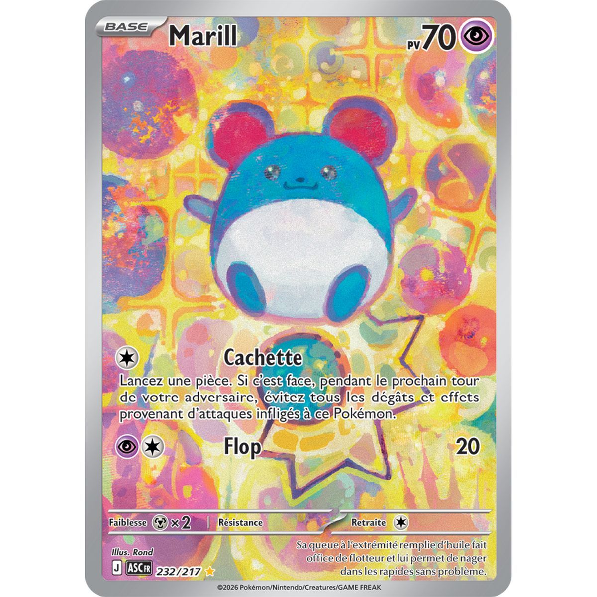 Marill - Illustration Rare 232/217 - ME02.5 - Pokémon - Méga-Évolution Héros Transcendants