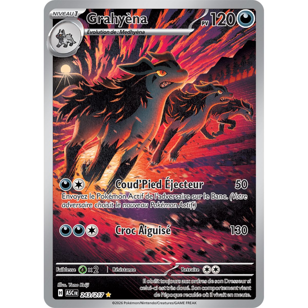 Grahyèna - Illustration Rare 243/217 - ME02.5 - Pokémon - Méga-Évolution Héros Transcendants