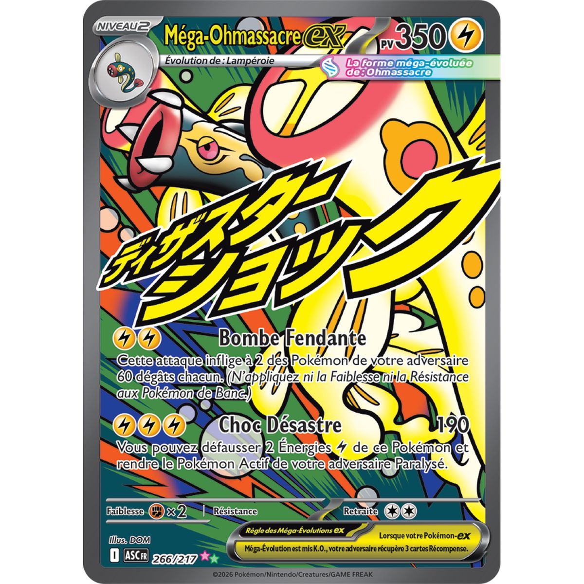 Méga-Ohmassacre EX - Mega Attack Rare 266/217 - ME02.5 - Pokémon - Méga-Évolution Héros Transcendants