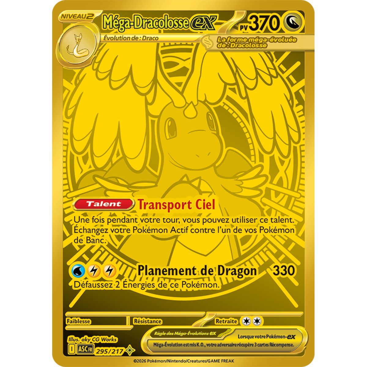 Méga-Dracolosse EX - Mega Hyper Rare 295/217 - ME02.5 - Pokémon - Méga-Évolution Héros Transcendants
