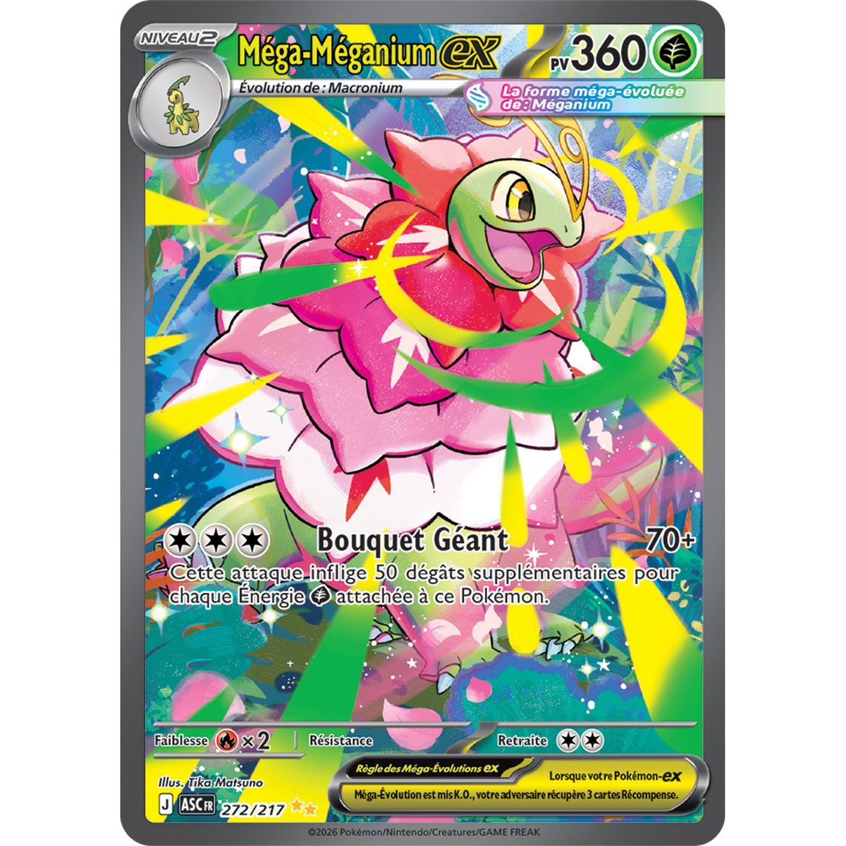 Méga-Méganium EX - Special Illustration Rare 272/217 - ME02.5 - Pokémon - Méga-Évolution Héros Transcendants