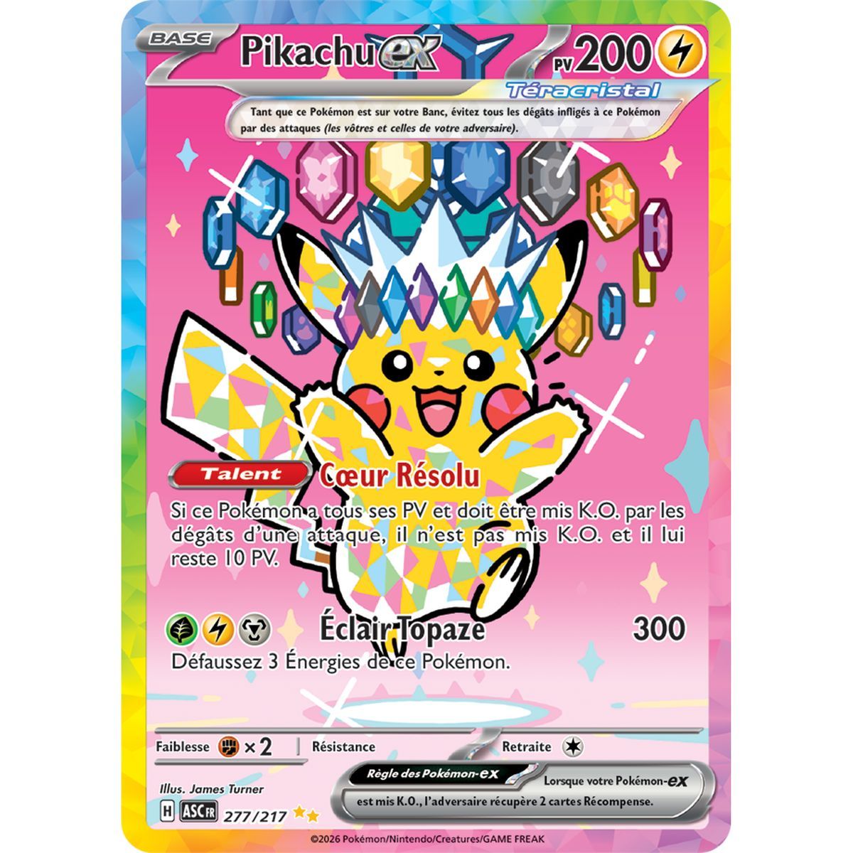 Pikachu EX - Special Illustration Rare 277/217 - ME02.5 - Pokémon - Méga-Évolution Héros Transcendants