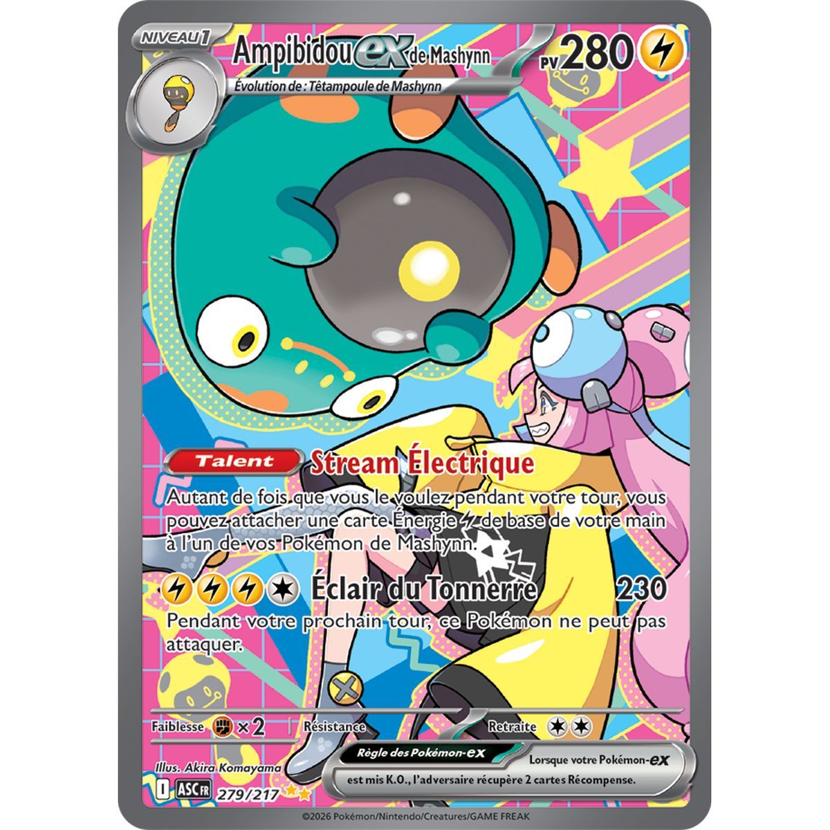 Ampibidou EXde Mashynn - Special Illustration Rare 279/217 - ME02.5 - Pokémon - Méga-Évolution Héros Transcendants