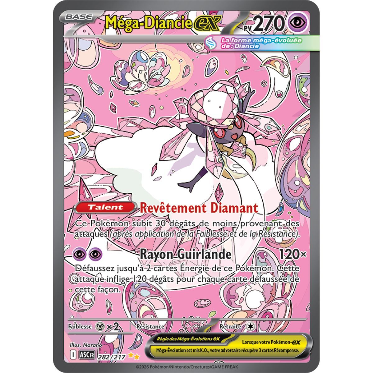 Méga-Diancie EX - Special Illustration Rare 282/217 - ME02.5 - Pokémon - Méga-Évolution Héros Transcendants