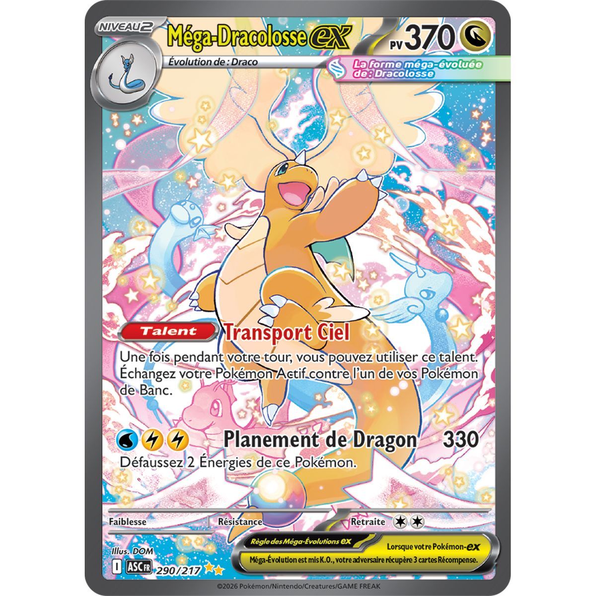 Méga-Dracolosse EX - Special Illustration Rare 290/217 - ME02.5 - Pokémon - Méga-Évolution Héros Transcendants
