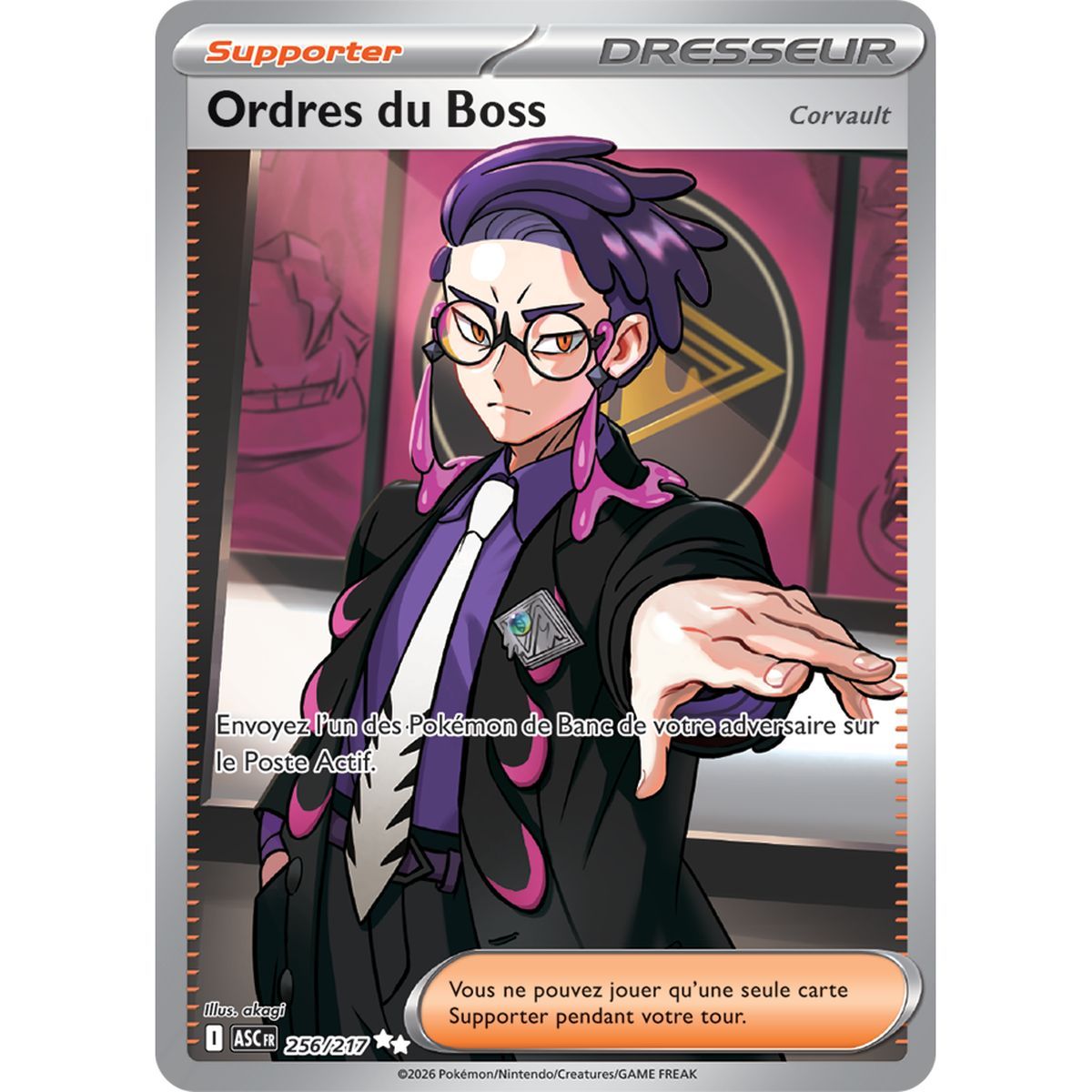 Ordres du Boss - Ultra Rare 256/217 - ME02.5 - Pokémon - Méga-Évolution Héros Transcendants