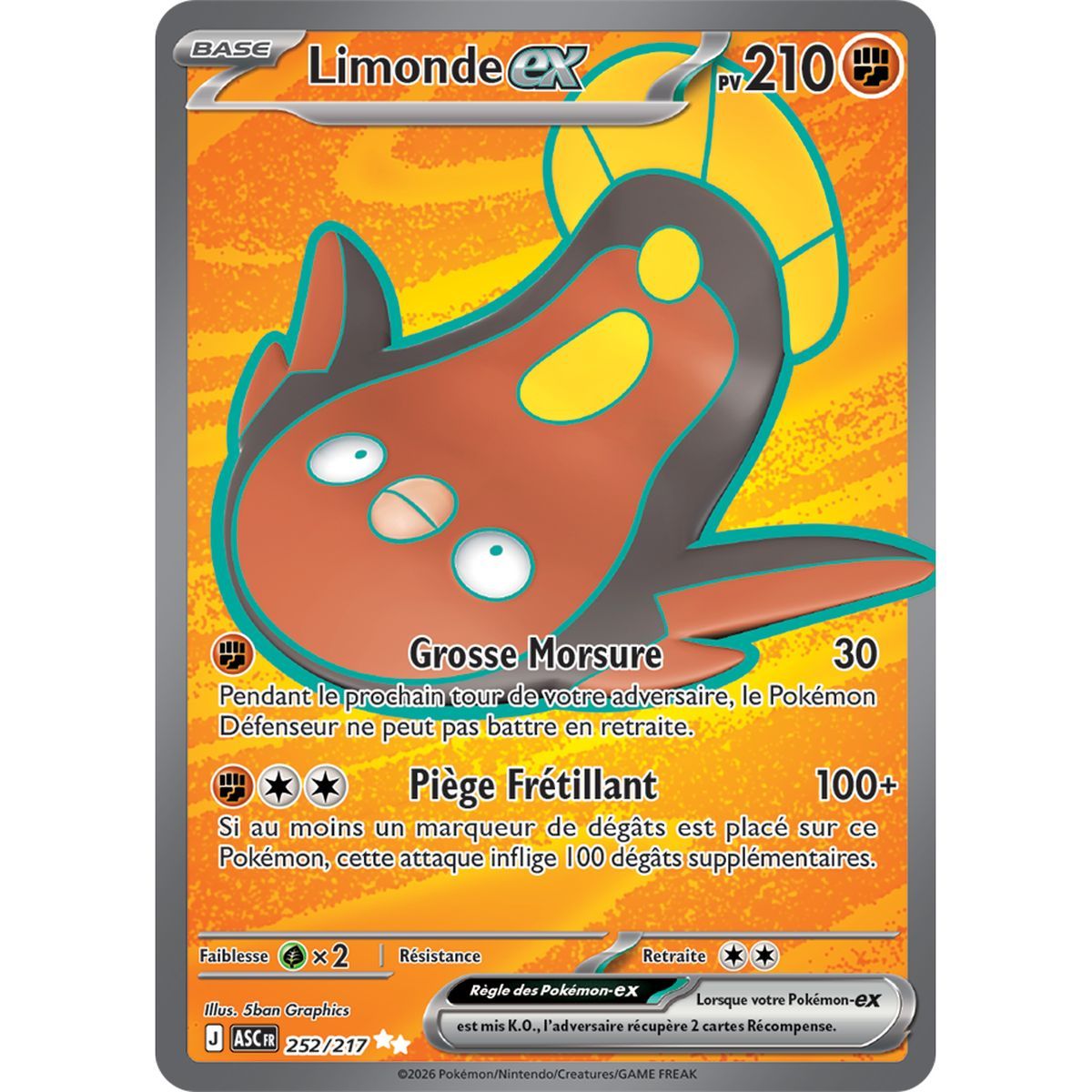 Limonde EX - Ultra Rare 252/217 - ME02.5 - Pokémon - Méga-Évolution Héros Transcendants