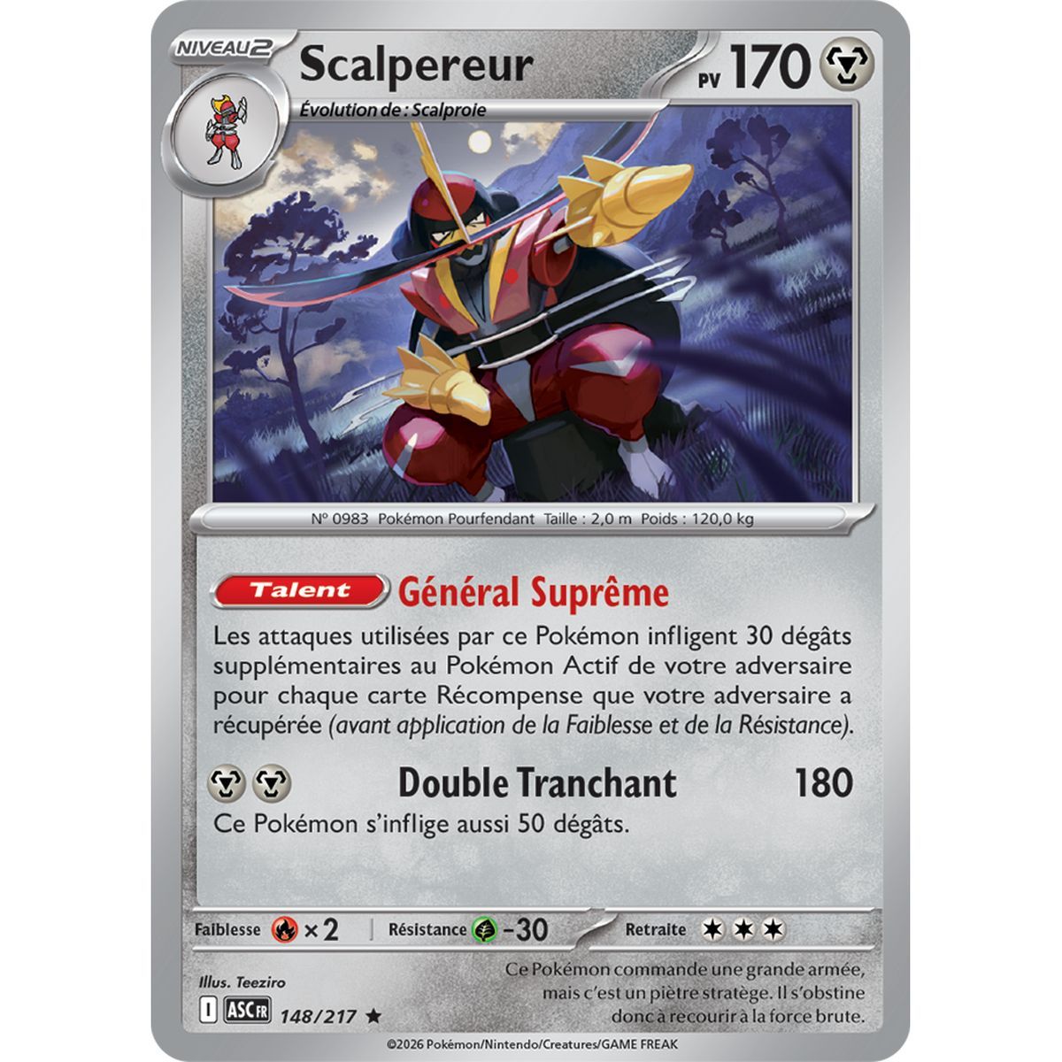 Scalpereur - Holo Rare 148/217 - ME02.5 - Pokémon - Méga-Évolution Héros Transcendants