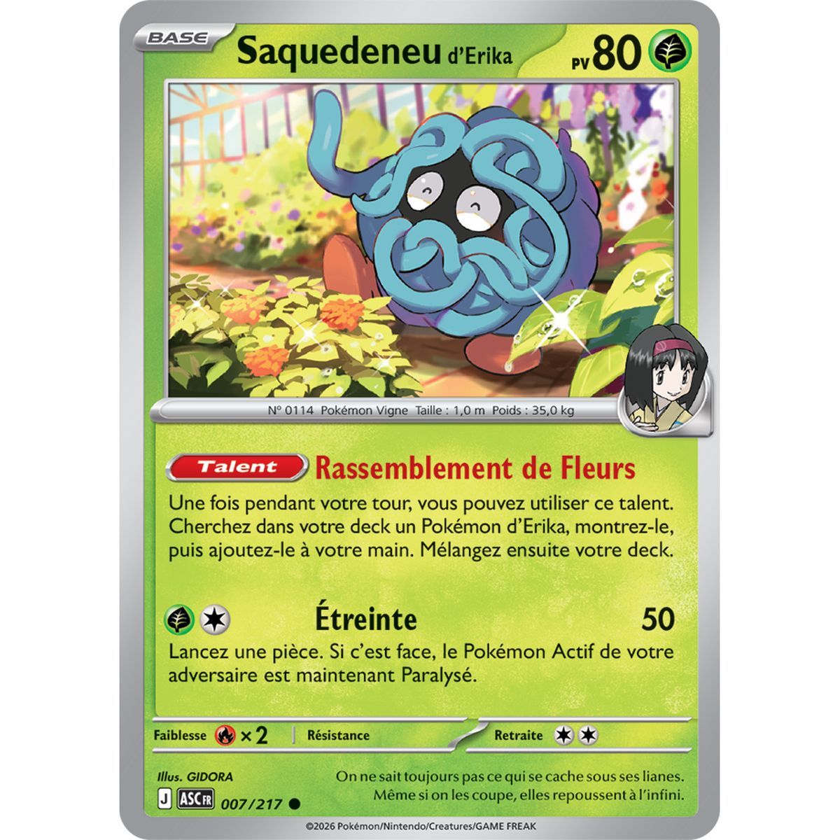 Saquedeneu d’Erika - Reverse Pokéball 7/217 - ME02.5 - Pokémon - Méga-Évolution Héros Transcendants