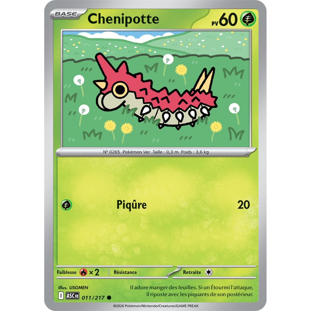 Chenipotte - Reverse Pokéball 11/217 - ME02.5 - Pokémon - Méga-Évolution Héros Transcendants