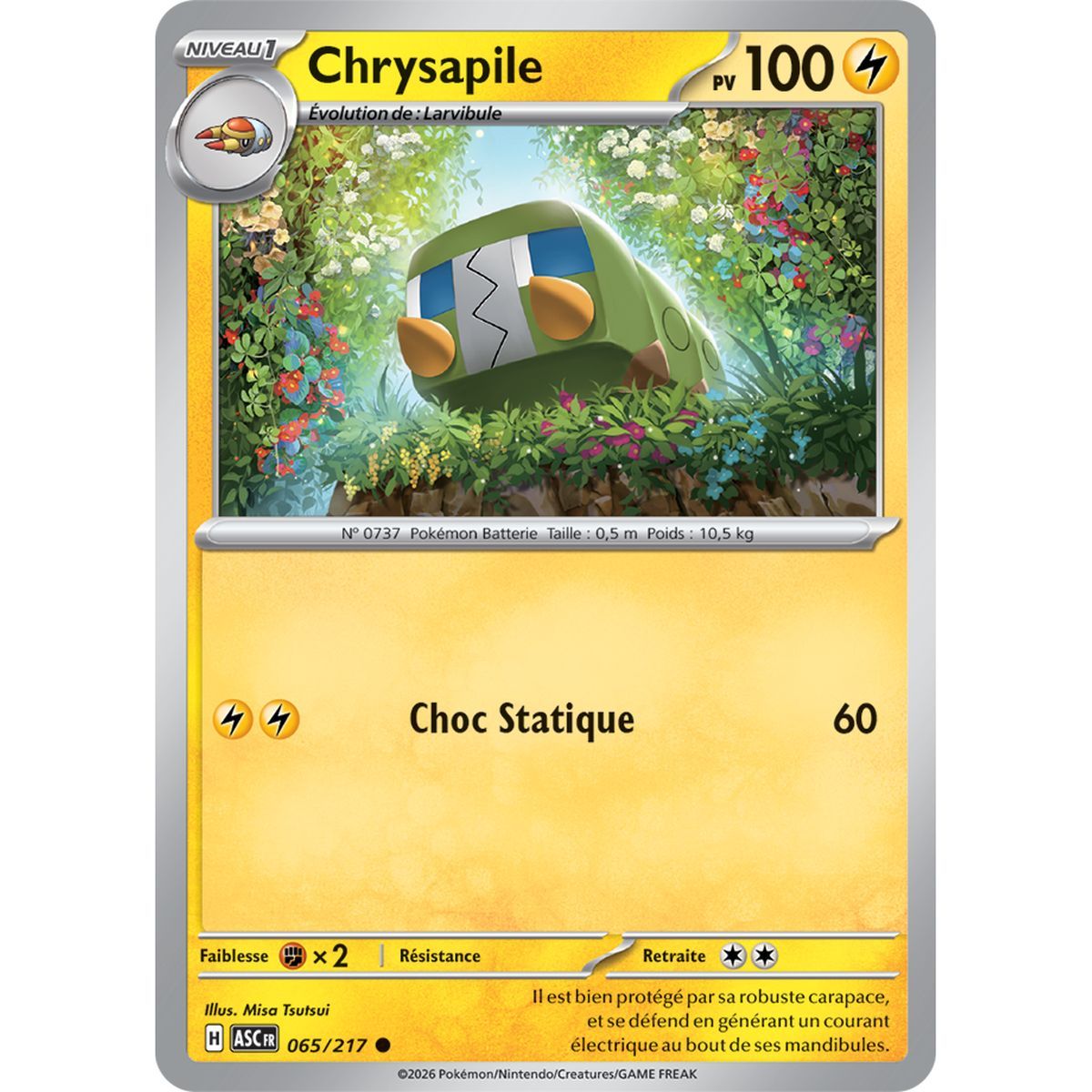 Chrysapile - Reverse Pokéball 65/217 - ME02.5 - Pokémon - Méga-Évolution Héros Transcendants
