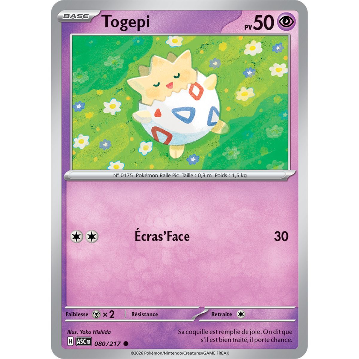 Togepi - Reverse Pokéball 80/217 - ME02.5 - Pokémon - Méga-Évolution Héros Transcendants