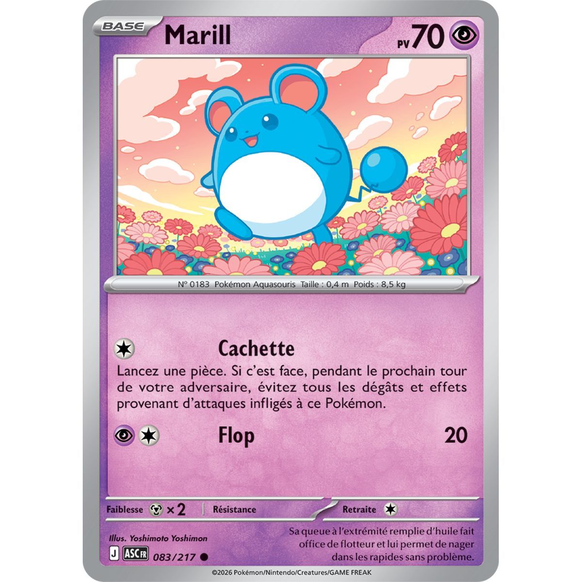 Marill - Reverse Pokéball 83/217 - ME02.5 - Pokémon - Méga-Évolution Héros Transcendants