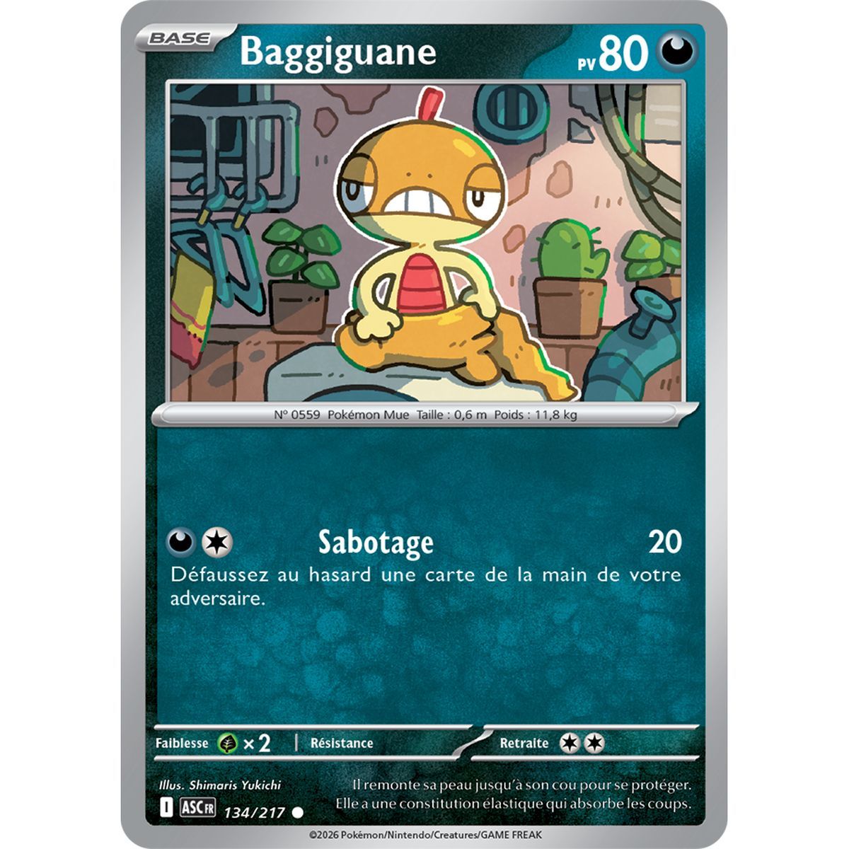 Baggiguane - Reverse Pokéball 134/217 - ME02.5 - Pokémon - Méga-Évolution Héros Transcendants