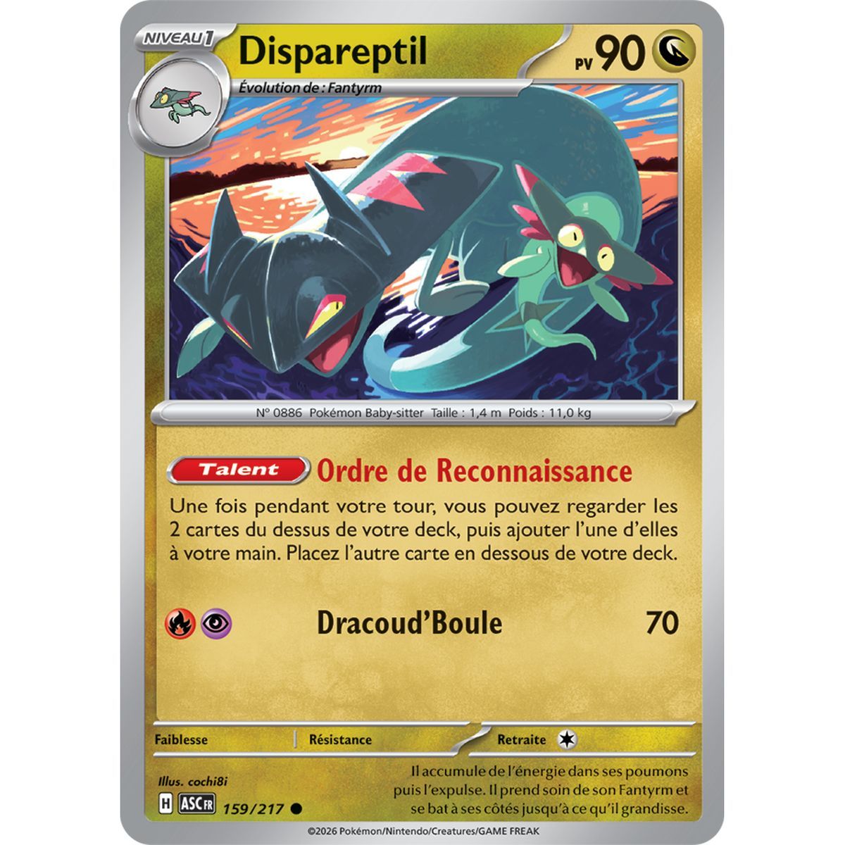Dispareptil - Reverse Pokéball 159/217 - ME02.5 - Pokémon - Méga-Évolution Héros Transcendants