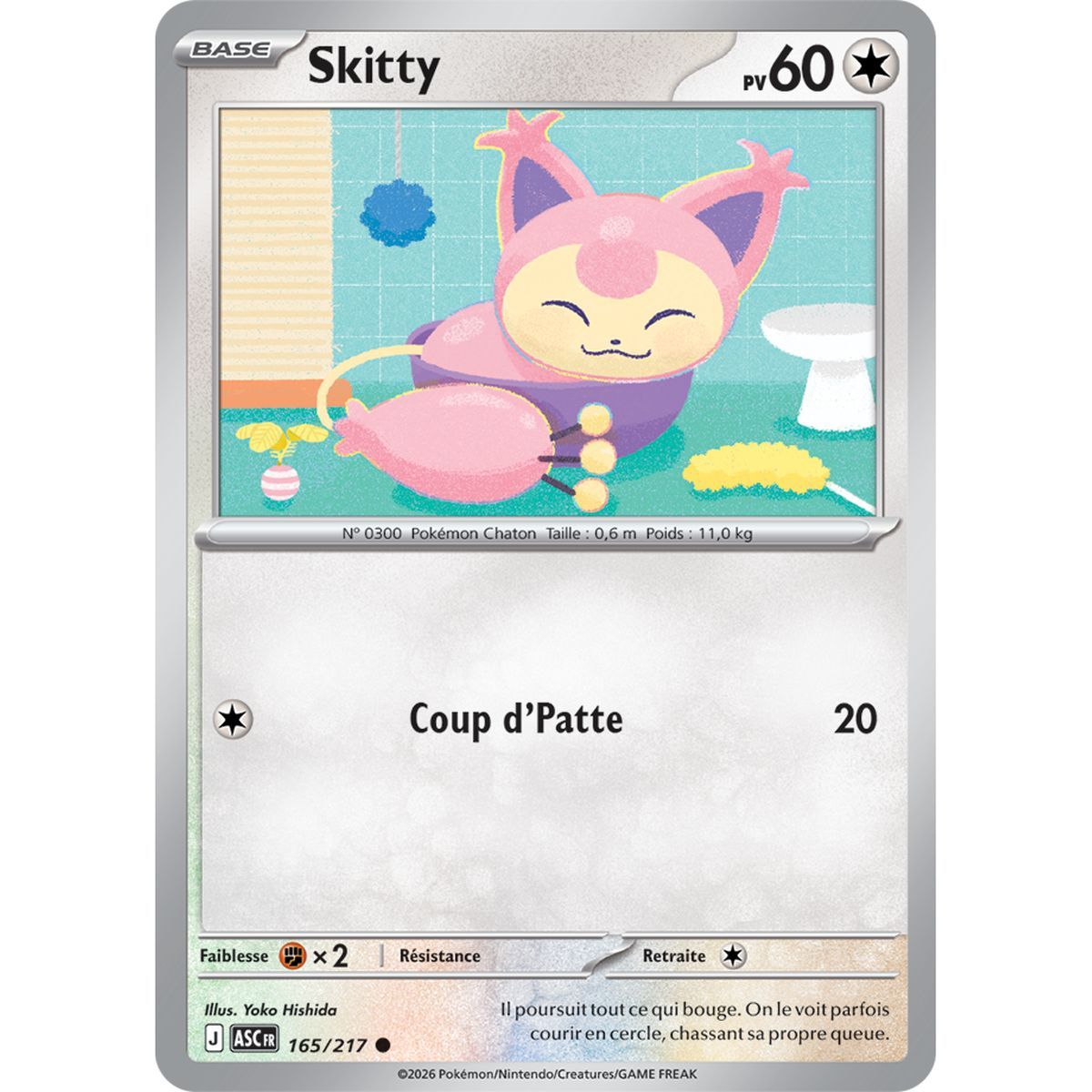 Skitty - Reverse Pokéball 165/217 - ME02.5 - Pokémon - Méga-Évolution Héros Transcendants