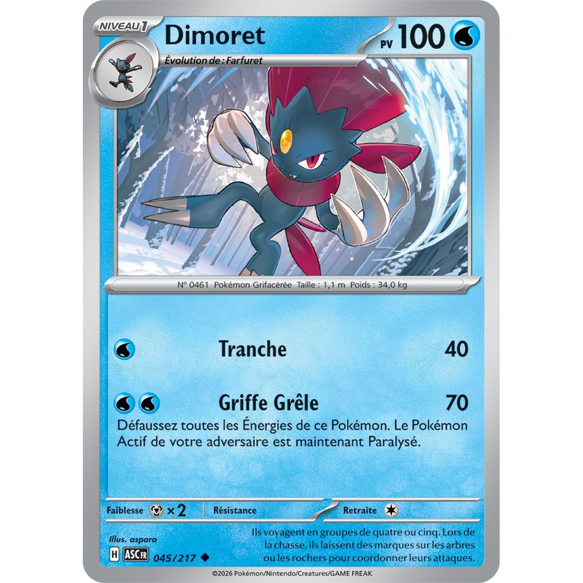 Dimoret - Reverse Pokéball 45/217 - ME02.5 - Pokémon - Méga-Évolution Héros Transcendants