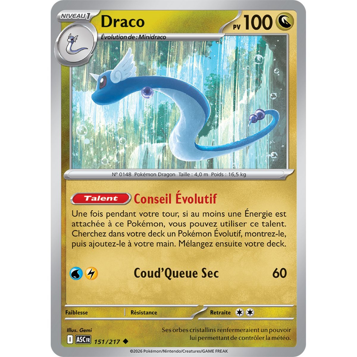 Draco - Reverse Pokéball 151/217 - ME02.5 - Pokémon - Méga-Évolution Héros Transcendants