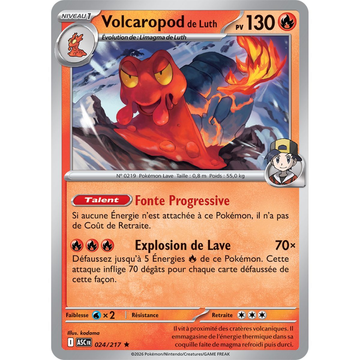Volcaropod de Luth - Reverse Pokéball 24/217 - ME02.5 - Pokémon - Méga-Évolution Héros Transcendants
