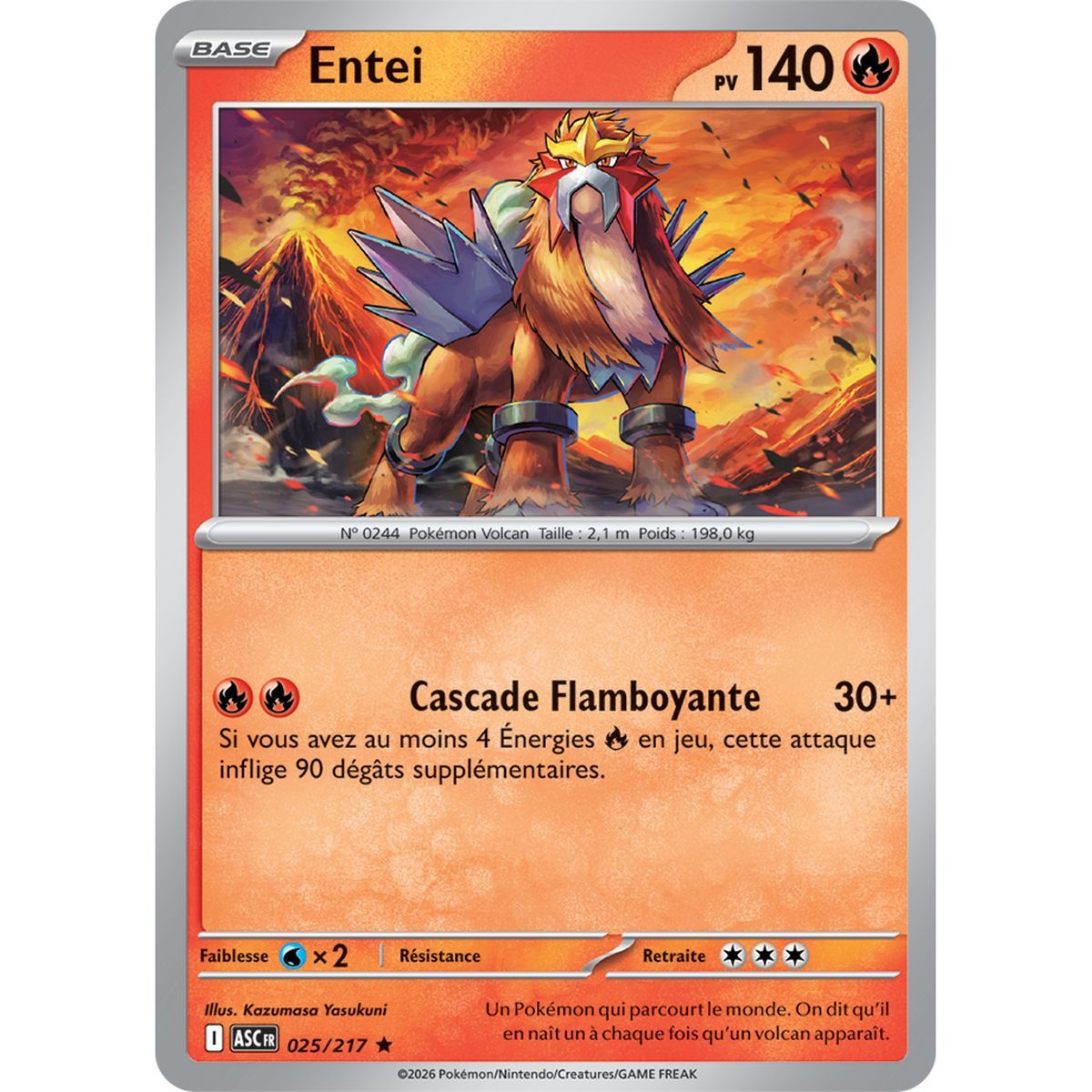 Entei - Reverse Pokéball 25/217 - ME02.5 - Pokémon - Méga-Évolution Héros Transcendants
