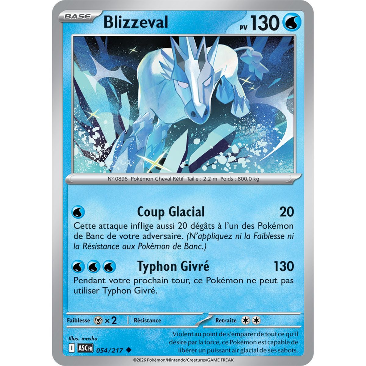Blizzeval - Peu Commune 54/217 - ME02.5 - Pokémon - Méga-Évolution Héros Transcendants