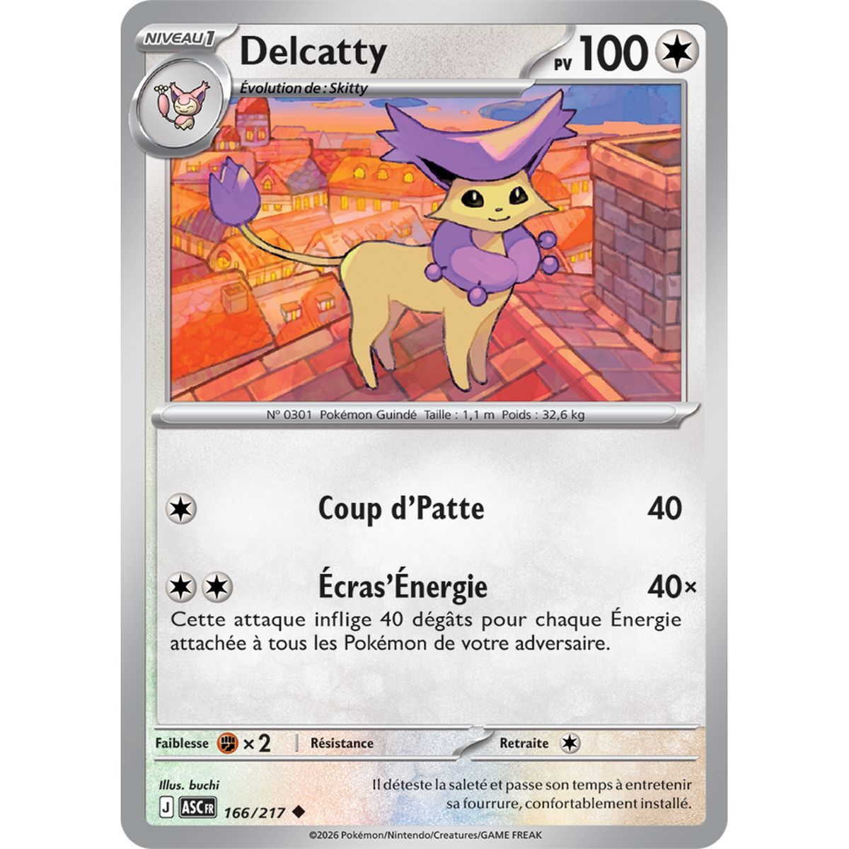 Delcatty - Peu Commune 166/217 - ME02.5 - Pokémon - Méga-Évolution Héros Transcendants