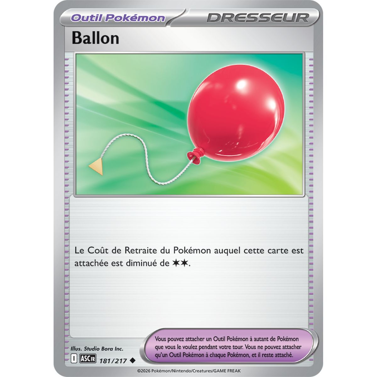 Ballon - Peu Commune 181/217 - ME02.5 - Pokémon - Méga-Évolution Héros Transcendants