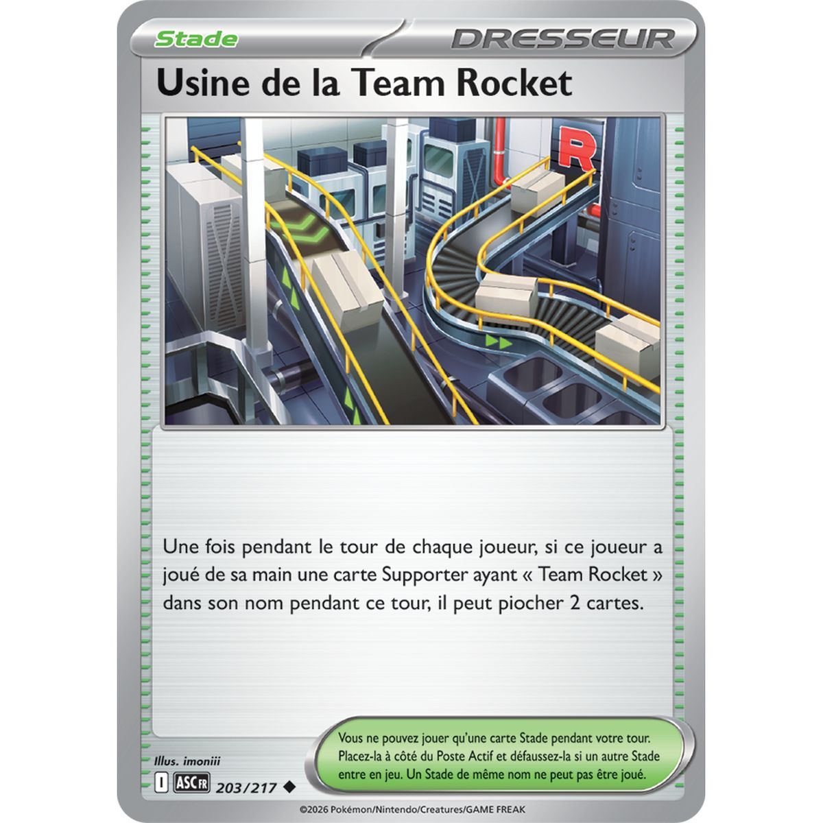 Usine de la Team Rocket - Peu Commune 203/217 - ME02.5 - Pokémon - Méga-Évolution Héros Transcendants