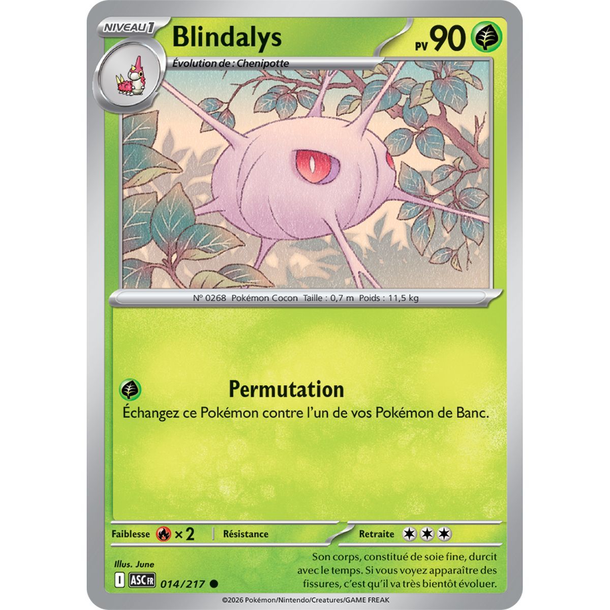 Blindalys - Commune 14/217 - ME02.5 - Pokémon - Méga-Évolution Héros Transcendants