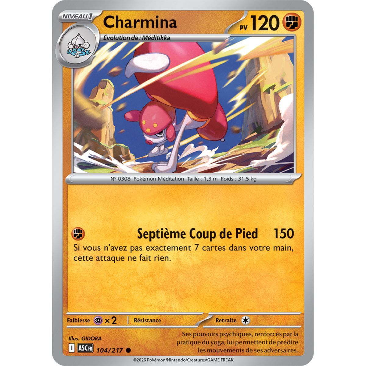 Charmina - Commune 104/217 - ME02.5 - Pokémon - Méga-Évolution Héros Transcendants