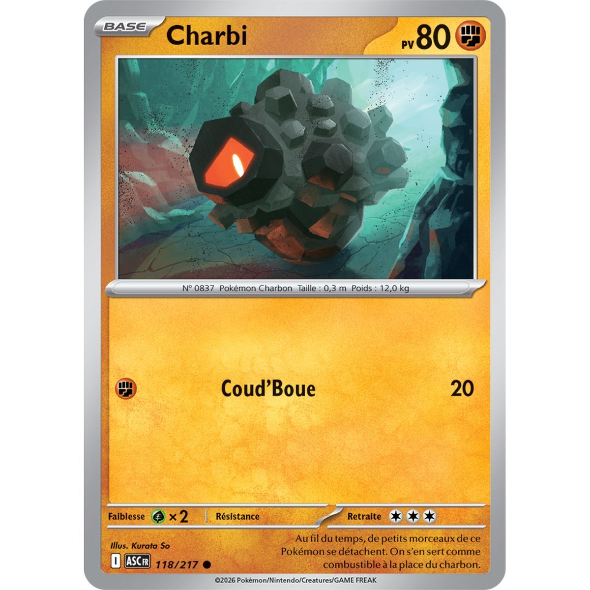 Charbi - Commune 118/217 - ME02.5 - Pokémon - Méga-Évolution Héros Transcendants