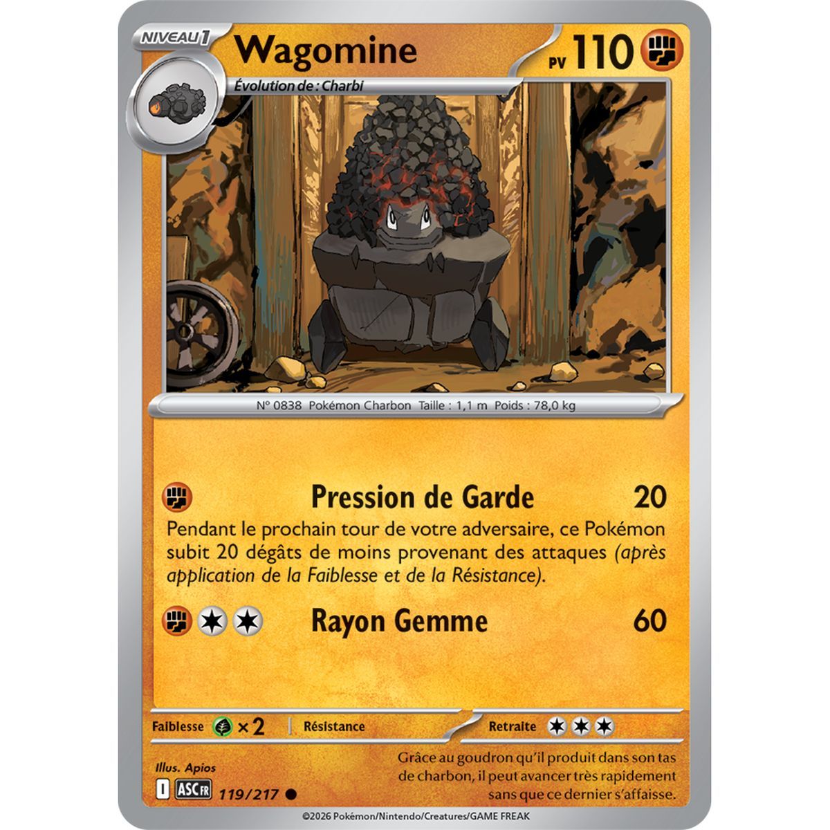 Wagomine - Commune 119/217 - ME02.5 - Pokémon - Méga-Évolution Héros Transcendants