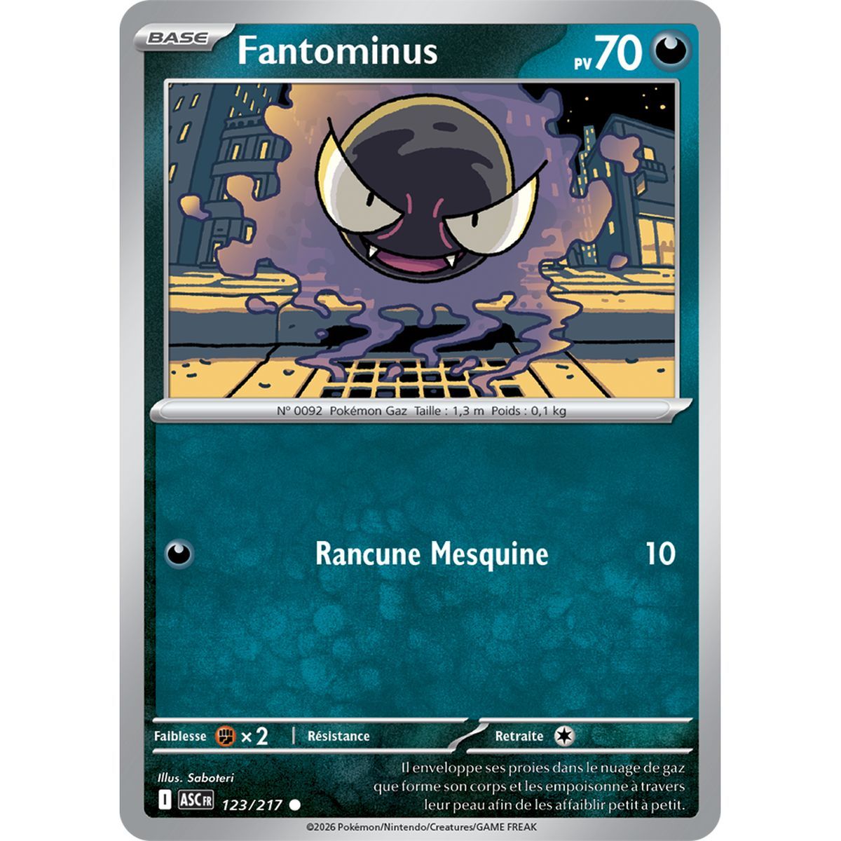 Fantominus - Commune 123/217 - ME02.5 - Pokémon - Méga-Évolution Héros Transcendants