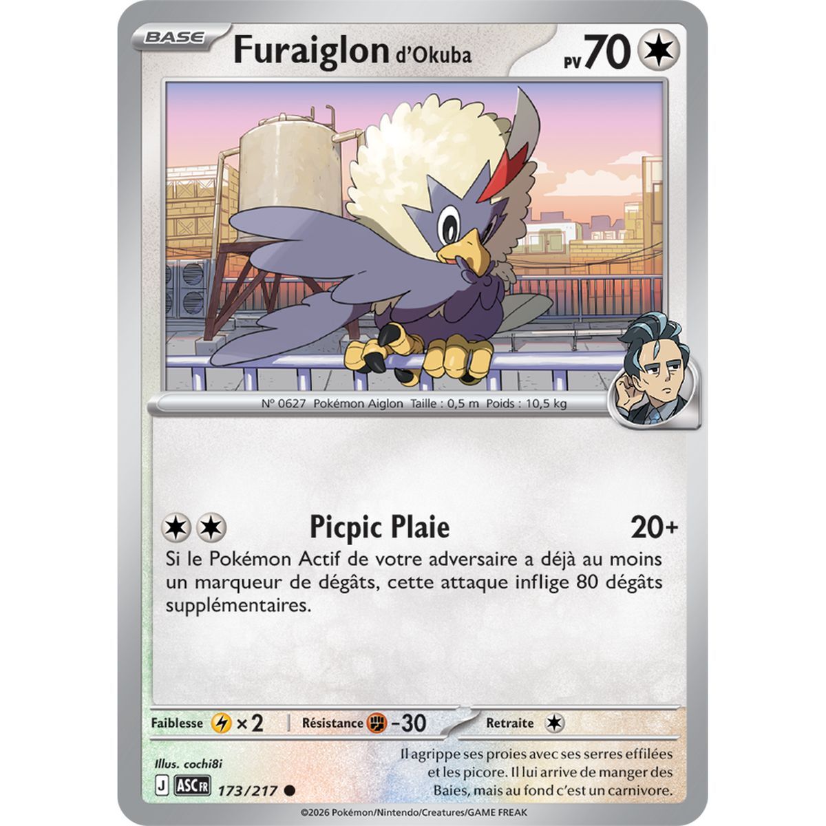 Furaiglon d’Okuba - Commune 173/217 - ME02.5 - Pokémon - Méga-Évolution Héros Transcendants