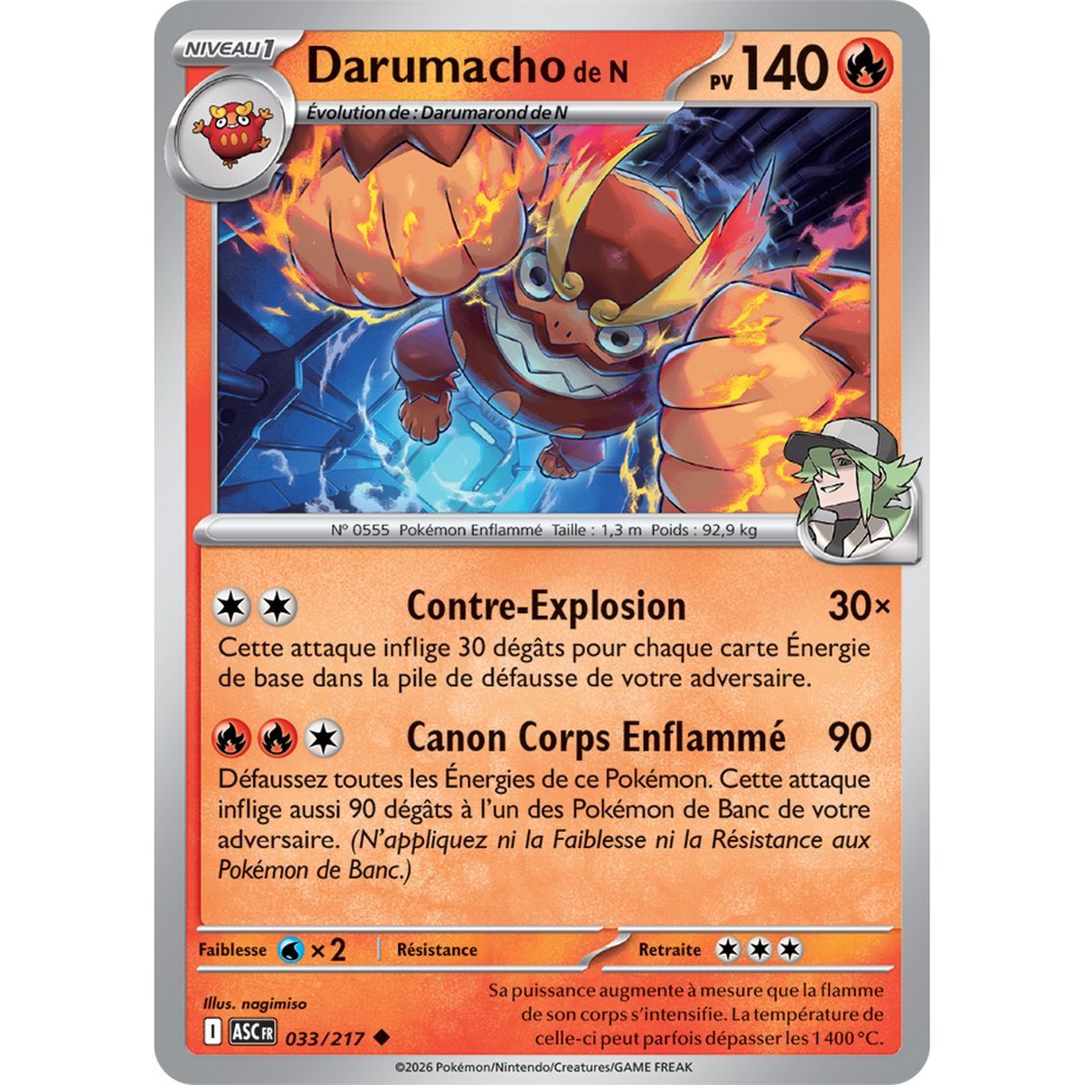 Darumacho de N - Reverse 33/217 - ME02.5 - Pokémon - Méga-Évolution Héros Transcendants