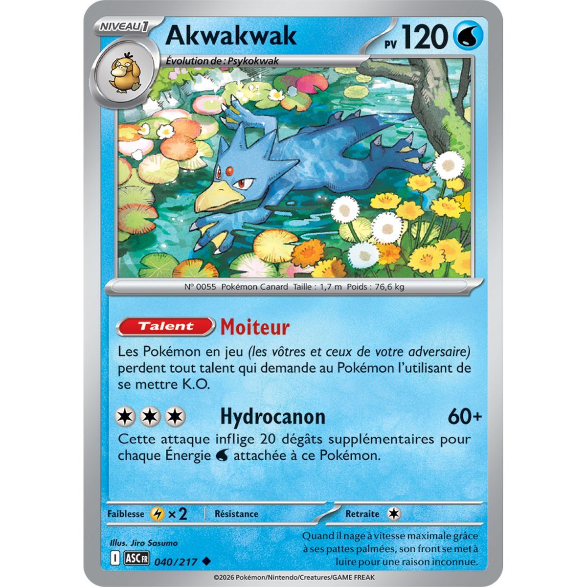 Akwakwak - Reverse 40/217 - ME02.5 - Pokémon - Méga-Évolution Héros Transcendants