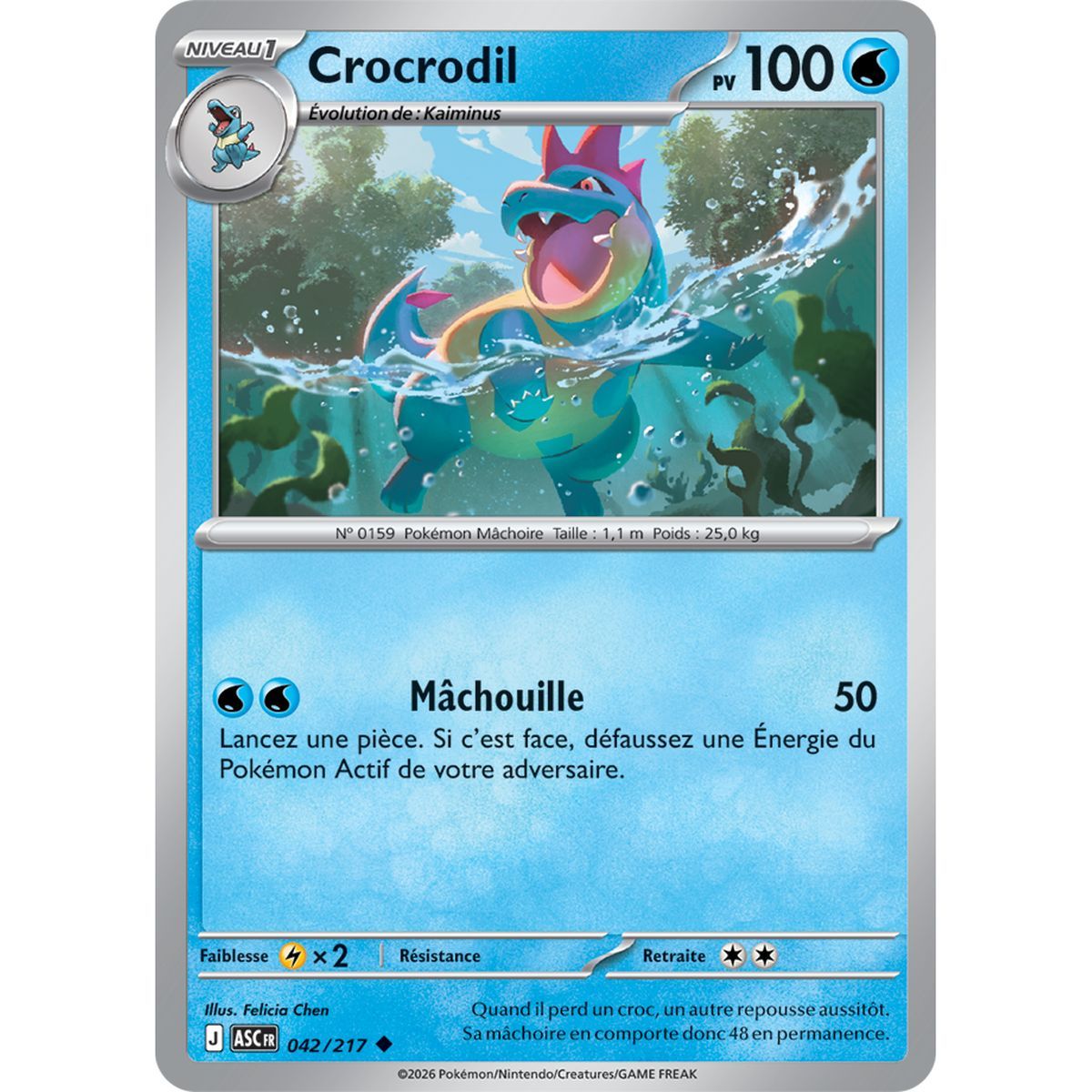 Crocrodil - Reverse 42/217 - ME02.5 - Pokémon - Méga-Évolution Héros Transcendants