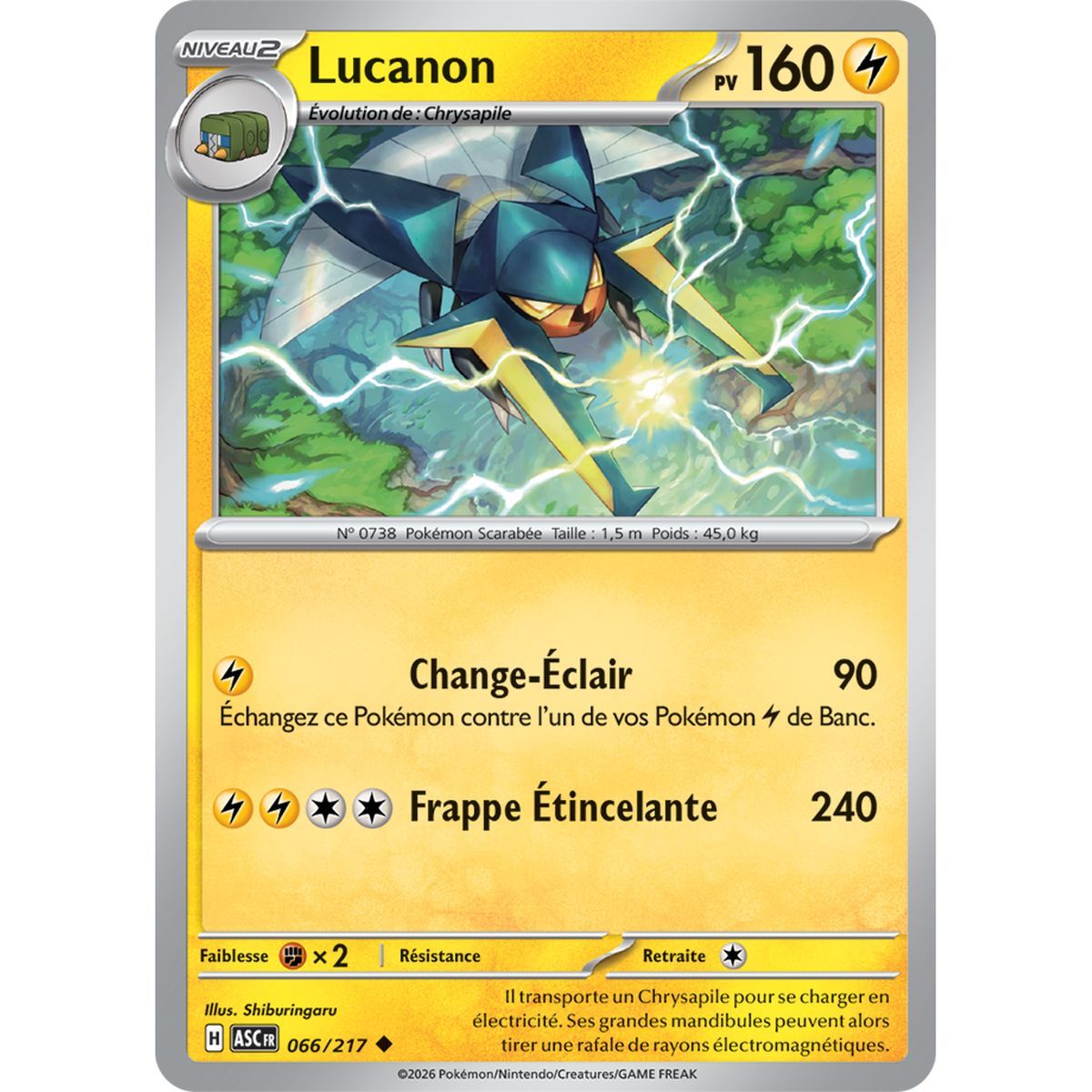 Lucanon - Reverse 66/217 - ME02.5 - Pokémon - Méga-Évolution Héros Transcendants
