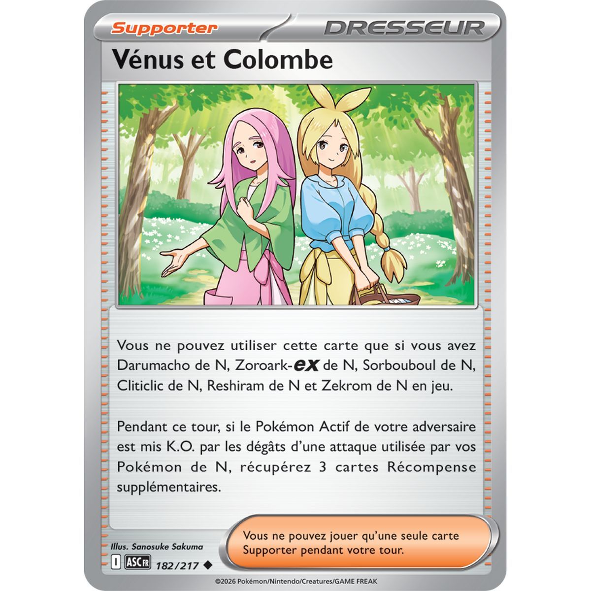 Vénus et Colombe - Reverse 182/217 - ME02.5 - Pokémon - Méga-Évolution Héros Transcendants