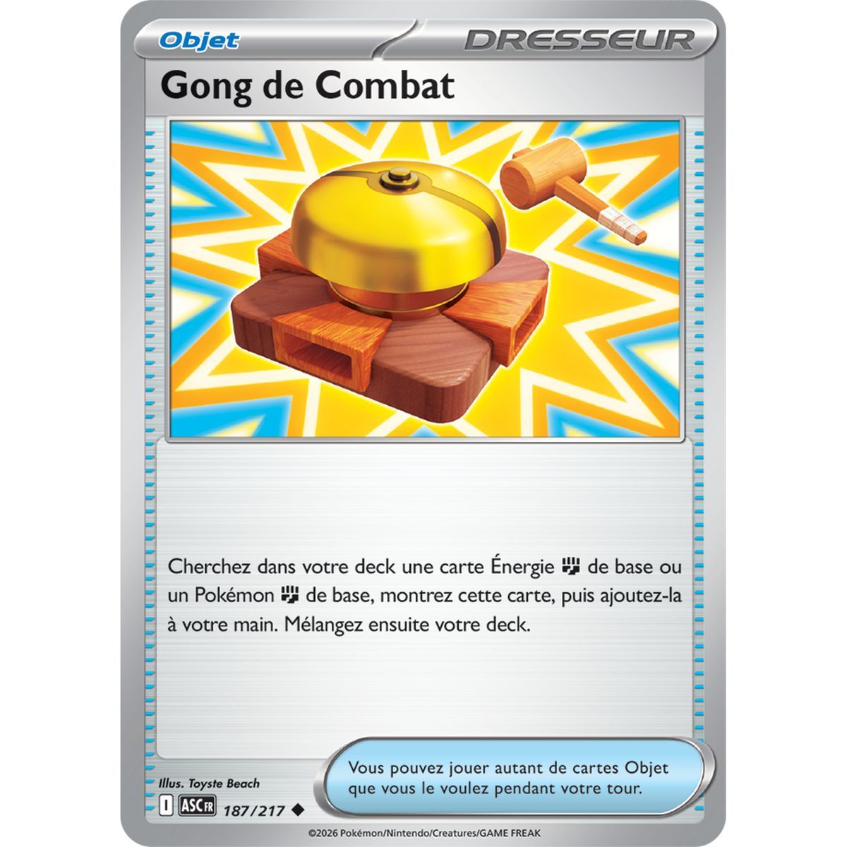 Gong de Combat - Reverse 187/217 - ME02.5 - Pokémon - Méga-Évolution Héros Transcendants