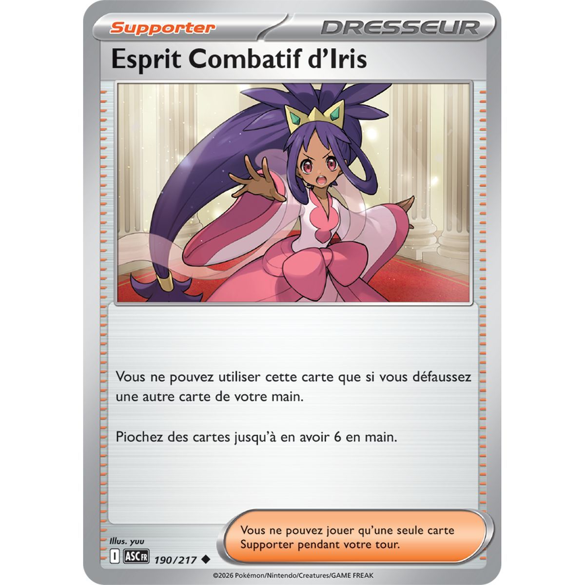 Esprit Combatif d’Iris - Reverse 190/217 - ME02.5 - Pokémon - Méga-Évolution Héros Transcendants