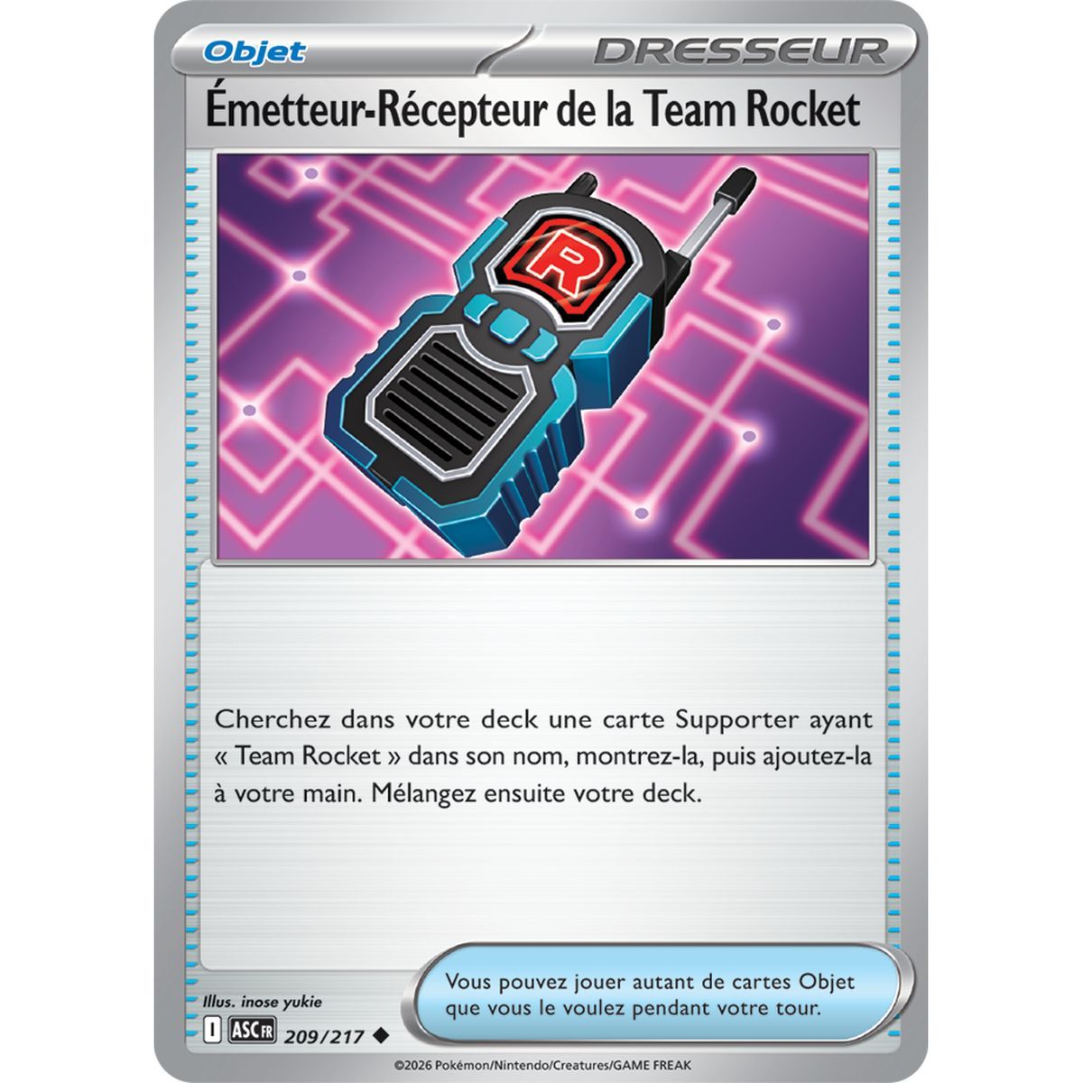 Émetteur-Récepteur de la Team Rocket - Reverse 209/217 - ME02.5 - Pokémon - Méga-Évolution Héros Transcendants