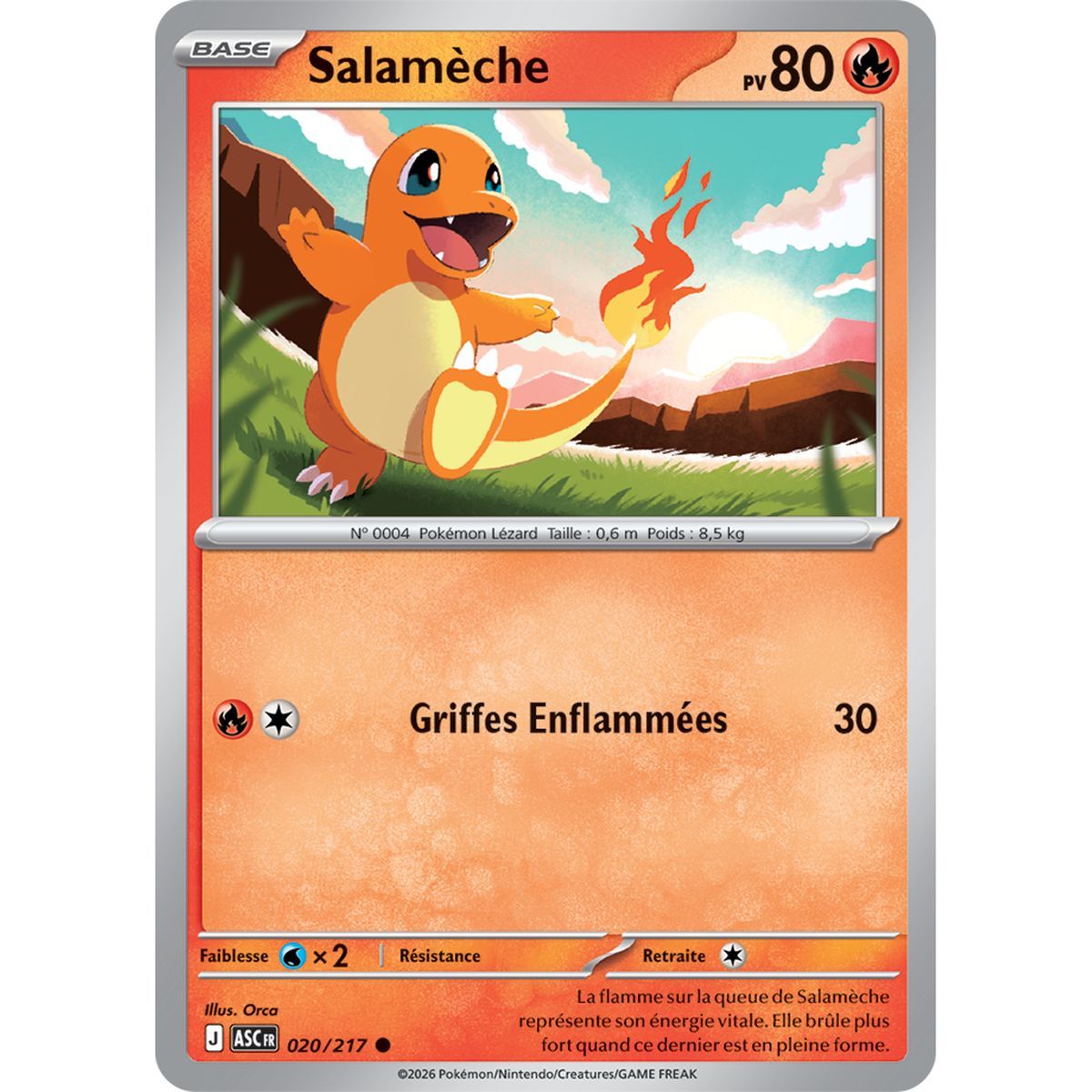 Salamèche - Reverse 20/217 - ME02.5 - Pokémon - Méga-Évolution Héros Transcendants