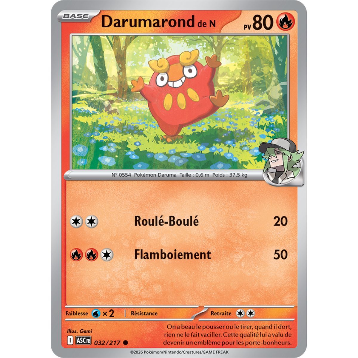 Darumarond de N - Reverse 32/217 - ME02.5 - Pokémon - Méga-Évolution Héros Transcendants