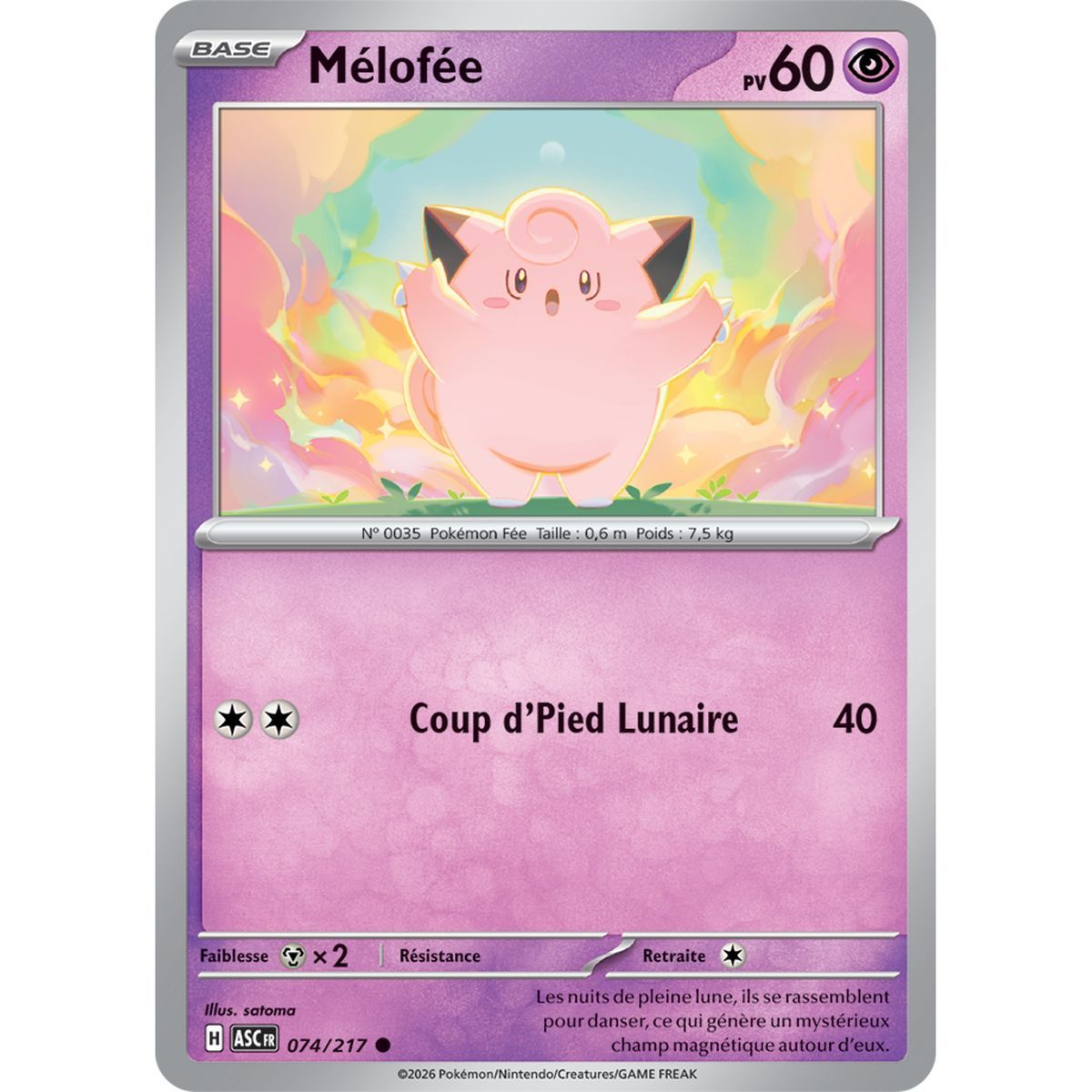 Mélofée - Reverse 74/217 - ME02.5 - Pokémon - Méga-Évolution Héros Transcendants